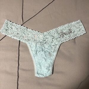 Hanky Panky Lace Thong in Soft Blue